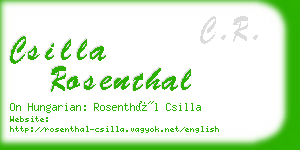 csilla rosenthal business card